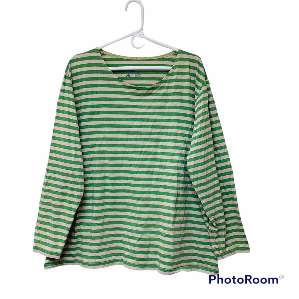 Gudrun Sjoden Green Stripe Top  XXL